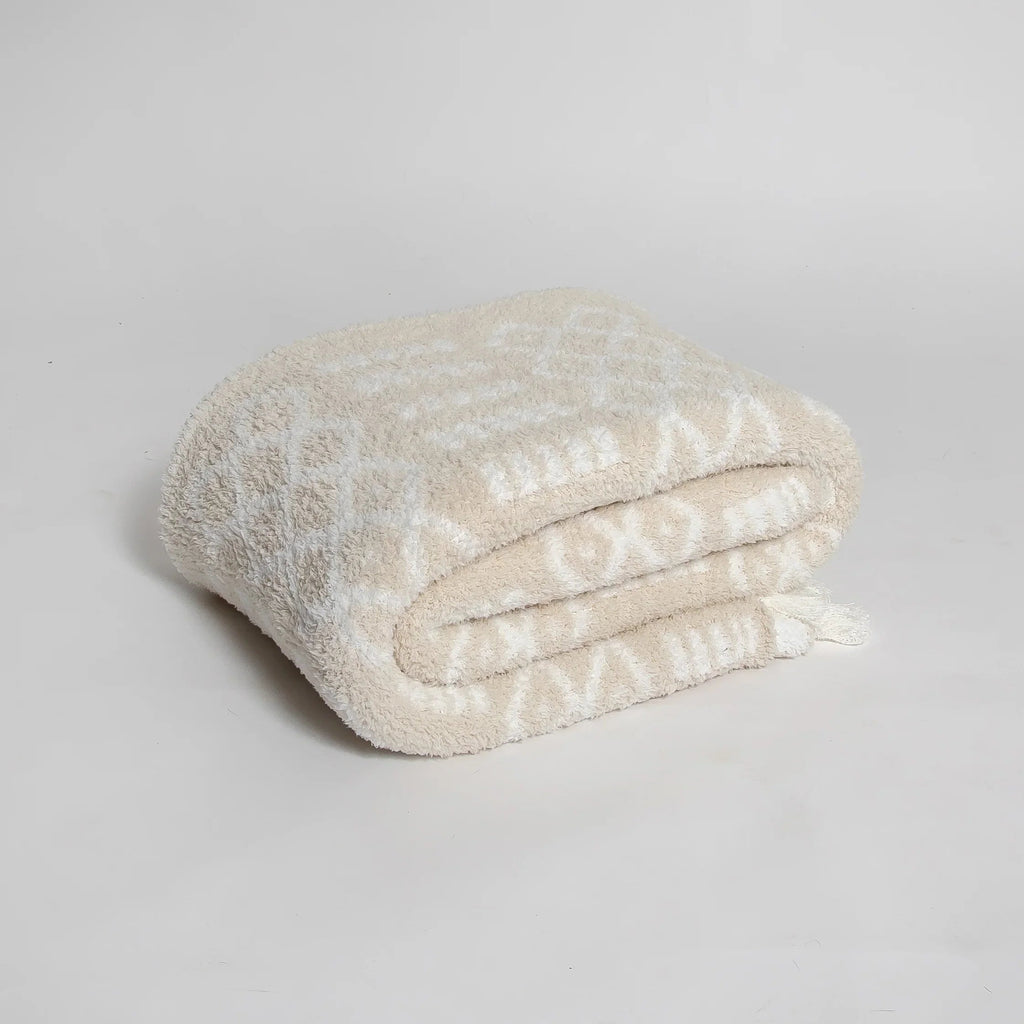 Birch & Marshmallow Tassel Knit Throw, Extended Size