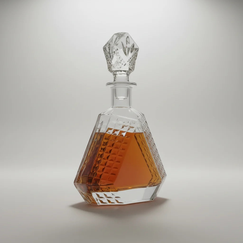 Triangle Whiskey Decanter Gift Set