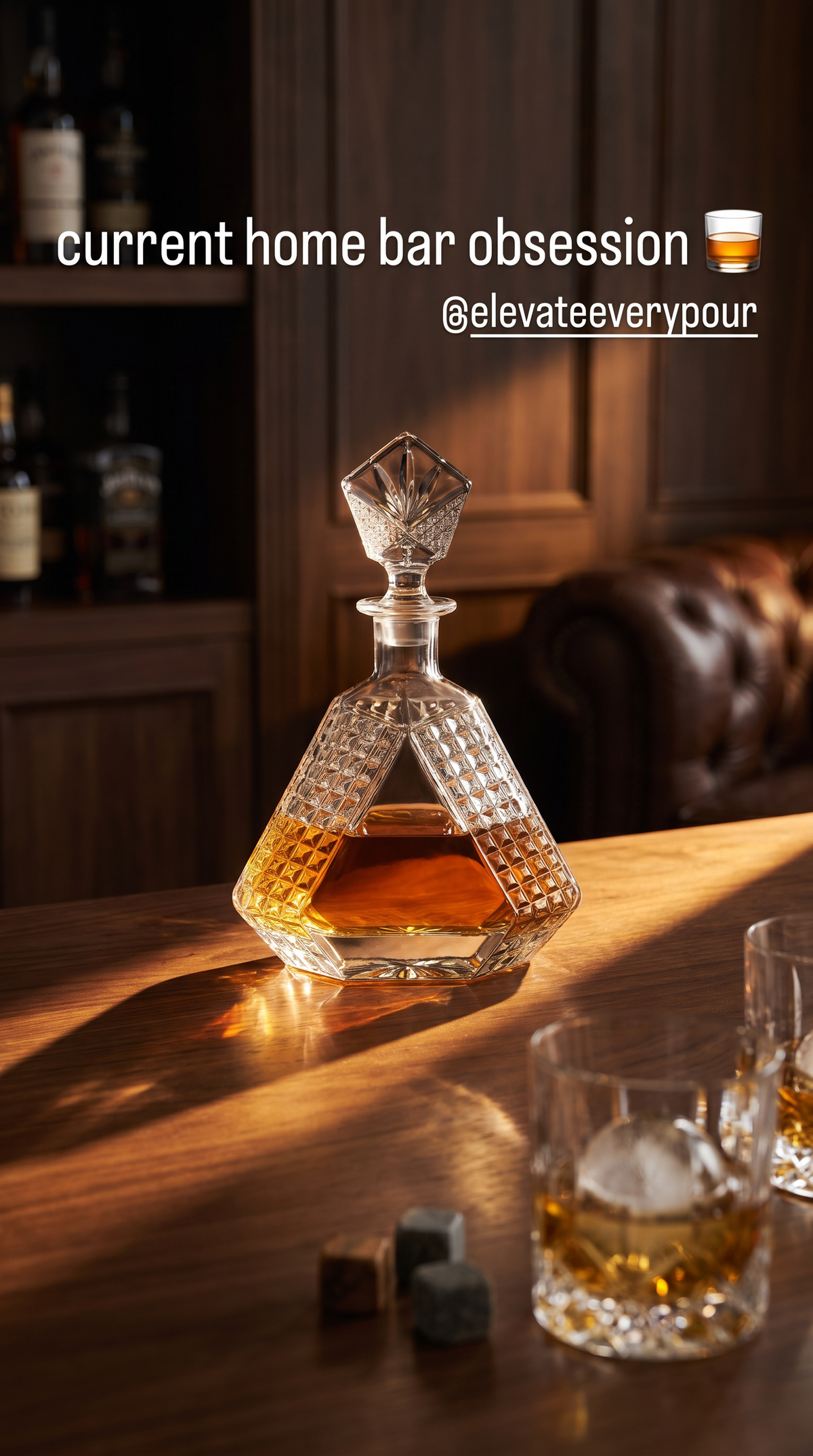 Triangle Whiskey Decanter Gift Set