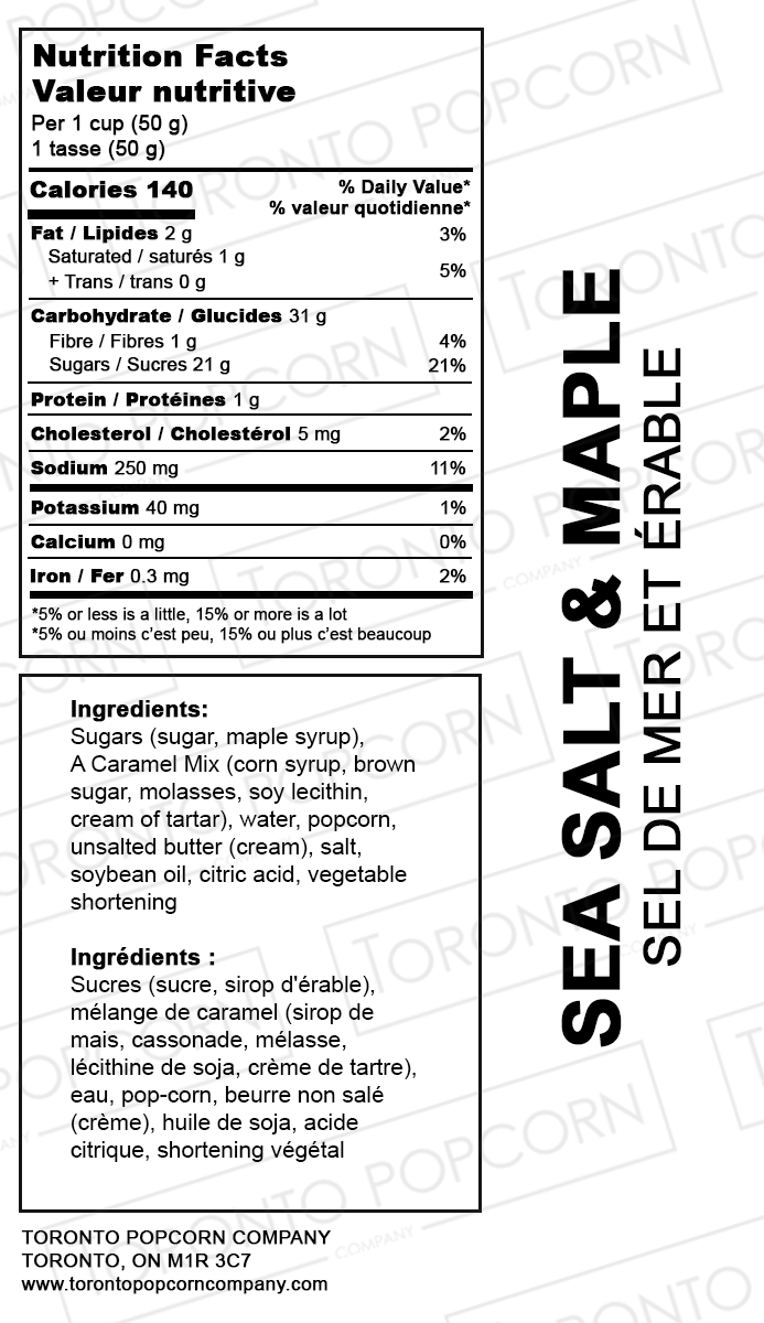 Sea Salt & Maple Popcorn