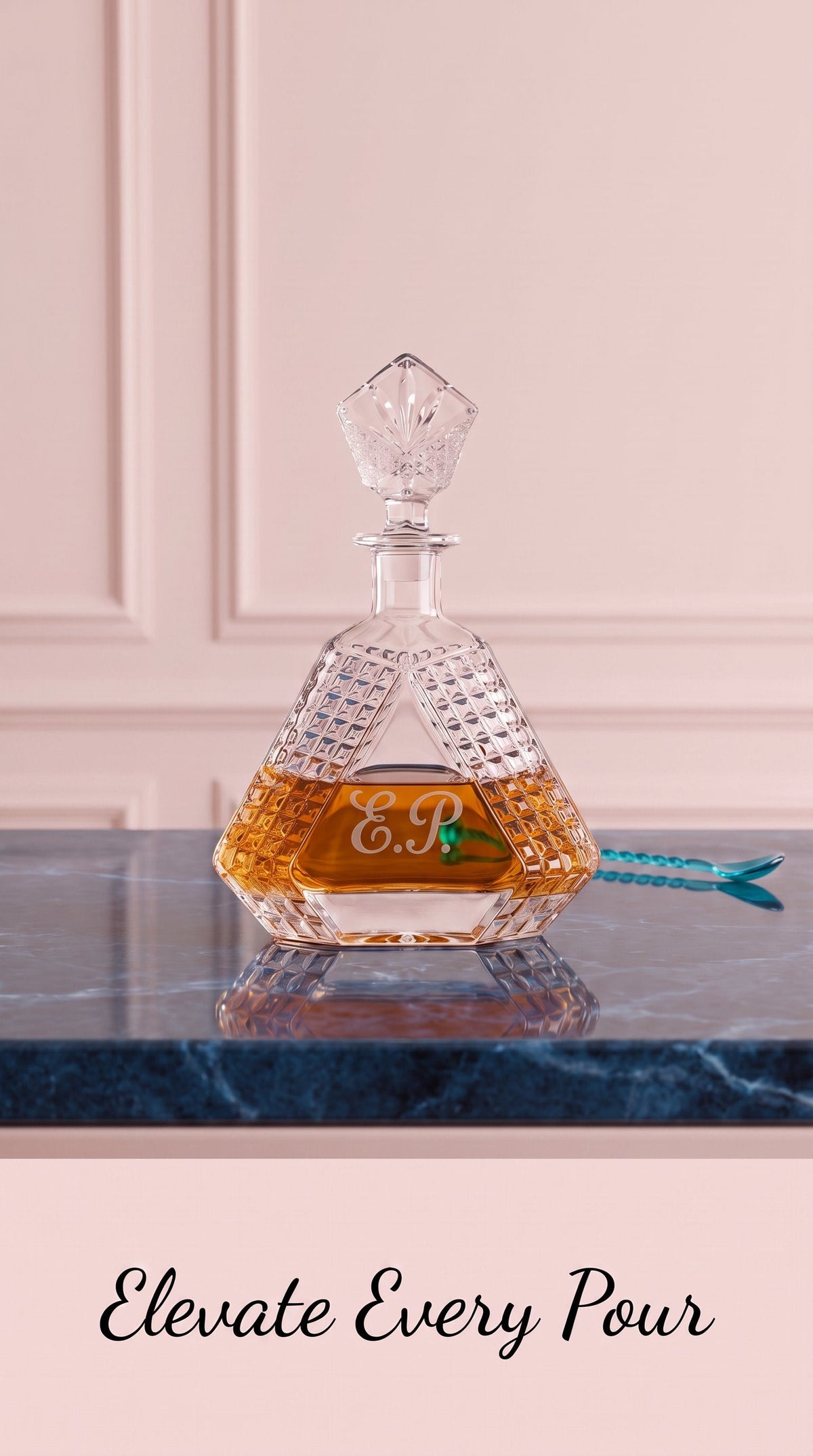 Triangle Whiskey Decanter Gift Set