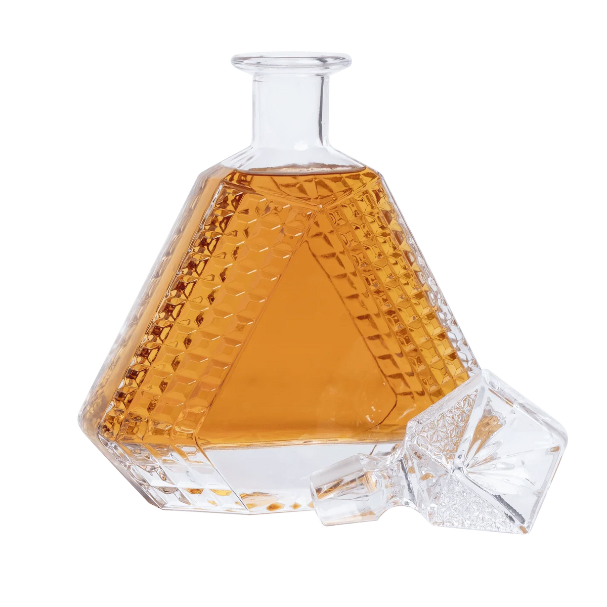 Triangle Whiskey Decanter Gift Set