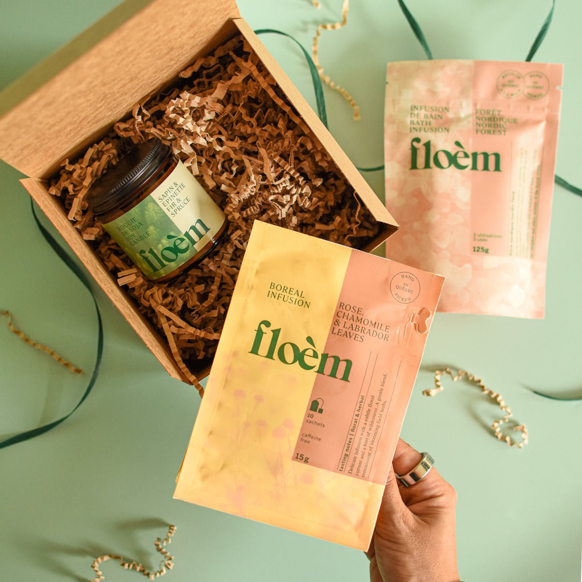 Nordic Spa Gift Box: Tea, Candle & Bath Soak