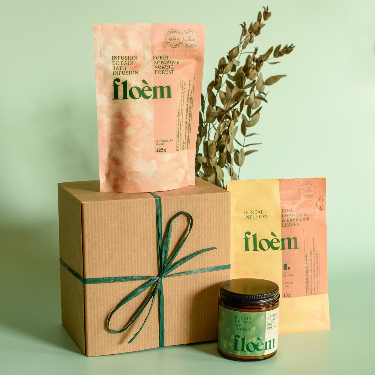 Nordic Spa Gift Box: Tea, Candle & Bath Soak