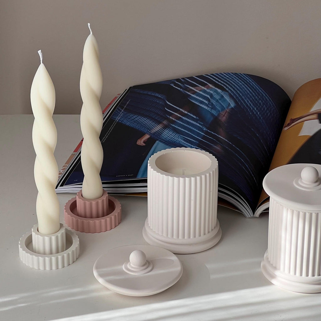 Ribbed Roman Jar Soy Candle