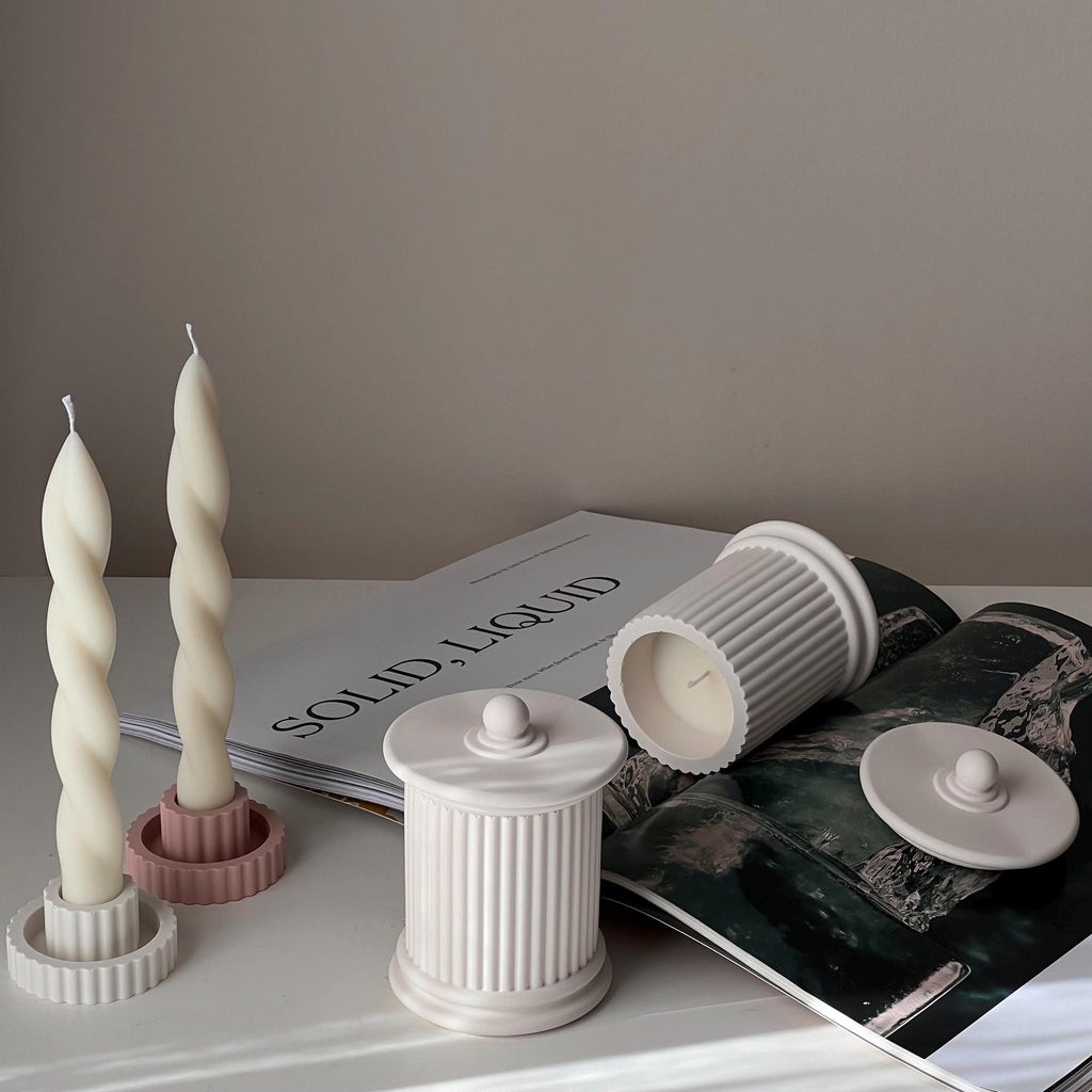 Ribbed Roman Jar Soy Candle