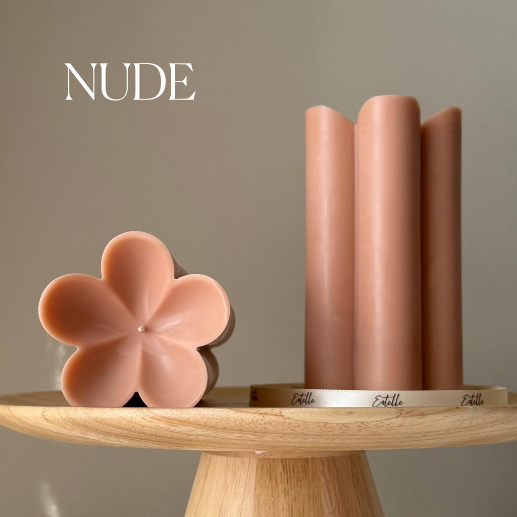 Flower Pillar Soy Candle