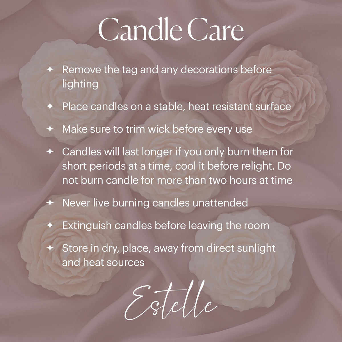 Flower Pillar Soy Candle