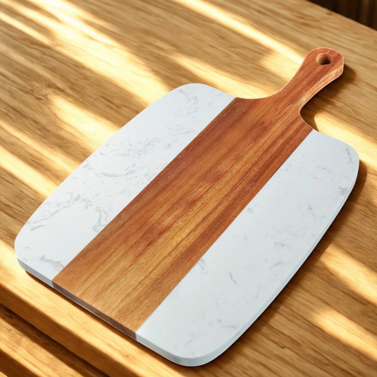 Marble & Acacia Serving Board Set