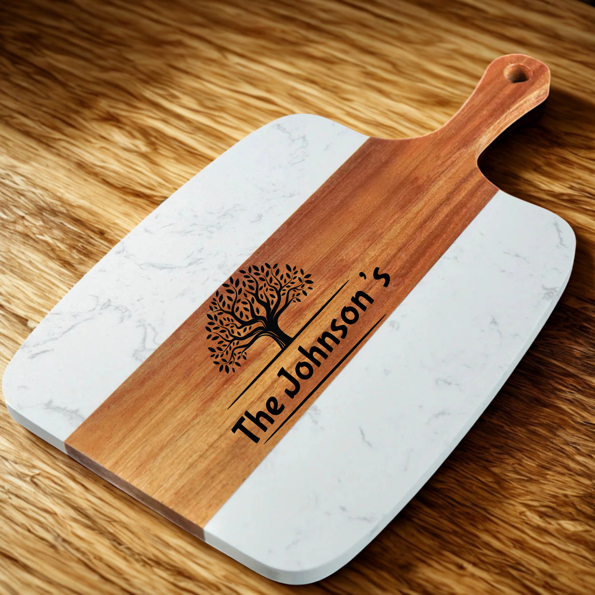 Marble & Acacia Serving Board Set