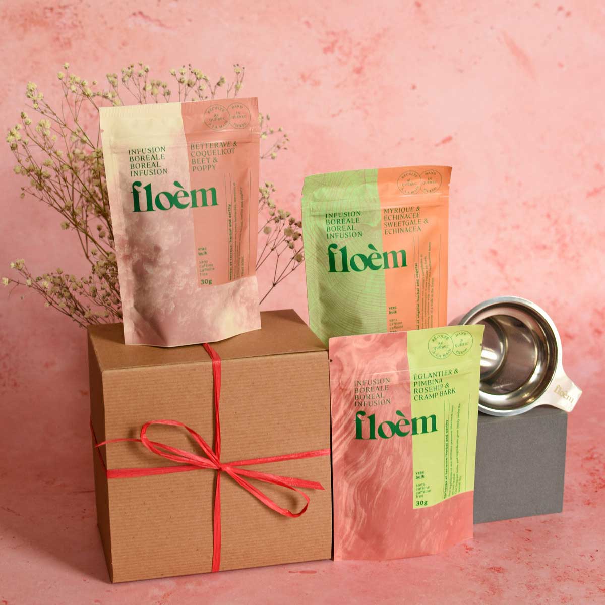 Boreal Tea Gift Box: 3 Herbal Teas & Infuser