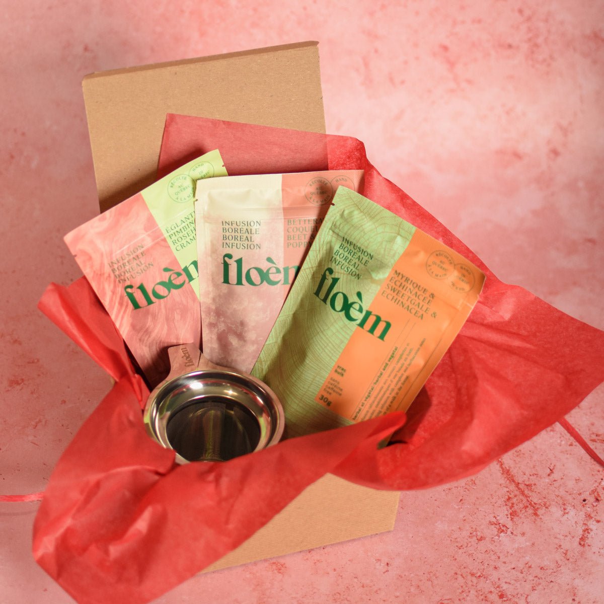 Boreal Tea Gift Box: 3 Herbal Teas & Infuser
